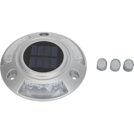 Ortviai Plot Lumineux Solaire pour Route – Étanche IP68, Alliage d’Aluminium, 6 V / 1,8 W, Rouge
