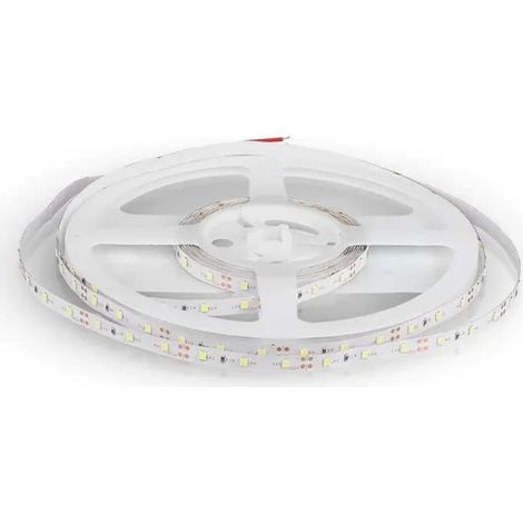 Tira LED V-TAC SMD3528 4,2 W/m 5 m 60 LED/m 12 V Blanco cálido IP20 8 mm