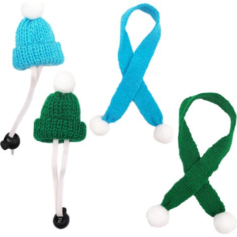 Bonnet Et Écharpe En Laine Pour Hamster - Ensemble Accessoire Costume Petit Animal - Pour Rongeurs Et Lapins - Lot De 1 (1/5)