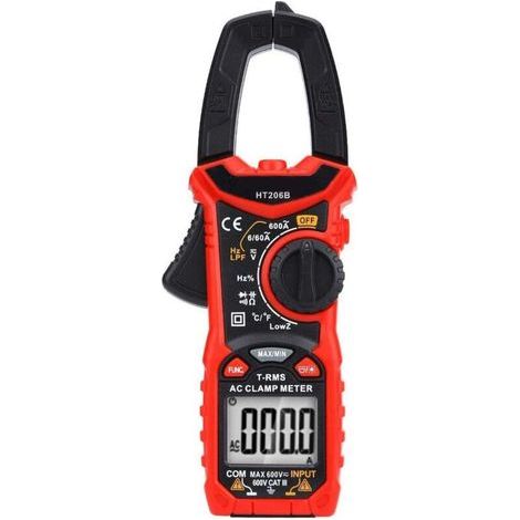 Miniatur-Digital-AC/DC-Zangenmessgerät HT206, 1 mA Empfindlichkeit, zur Messung von Wechselspannung, -strom und -widerstand (HT206B) (1/5)