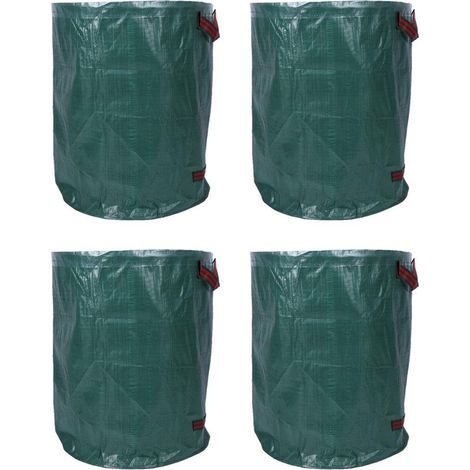 Paquet de 4 sacs à déchets de jardin réutilisables Sac à feuilles de jardin de grande capacité (1/5)
