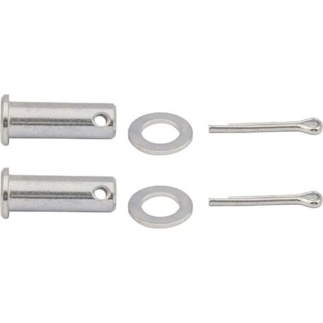 2x Axe de chape à tête cylindrique avec rondelle et goupille fendue Universel Fermeture Sécurité Fixation Pivot Vérin Tracteur Véhicule, Ø5mm x 16mm (1/2)