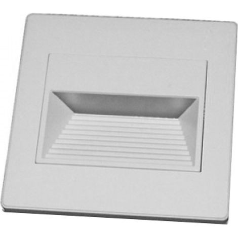Trade Shop - LAMPADA SEGNAPASSO 1W LED ZU PARETE MURO APPLIQUE AUS INTERNO 95X95 MM -