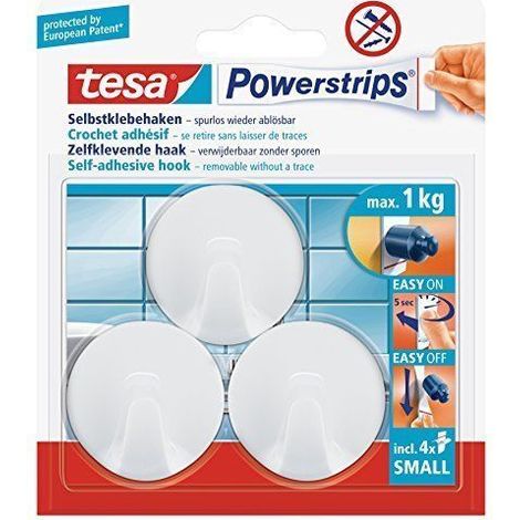 Tesa 57577 Ganci Adesivi Powerstrips Small Tondi (1/5)