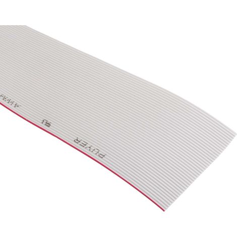 Câble en nappe RS PRO 40 voies 28 AWG, pas de 1.27mm, Gris, 30m ( Prix pour Boîte de 30 Mètres )