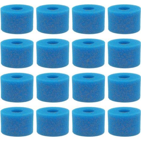 Lot de 16 cartouches filtrantes en mousse lavables et réutilisables compatibles avec les spas Pure Spa de type S1-AquaForge