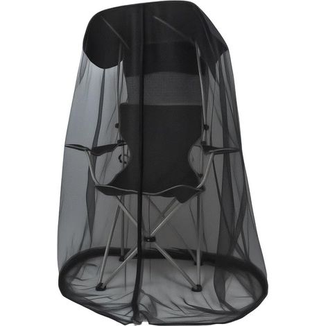 Pare-soleil respirant pour landau et balançoire – Housse anti-insectes avec fermeture éclair en forme de U pour camping, pêche, noir, 155 x 125 x 205 cm (155 x 125 x 205 cm) (1/5)
