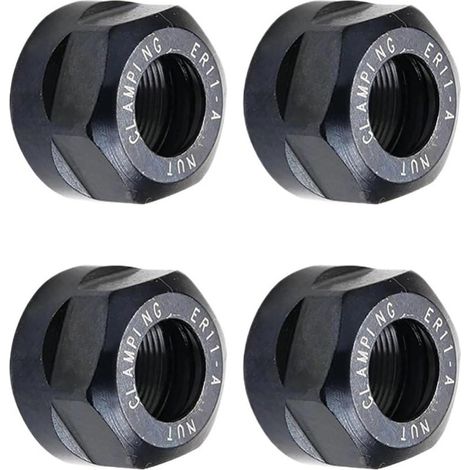 4 écrous de serrage métalliques M14 x 0,75 mm compacts type A ER11 (1/5)