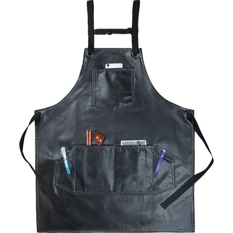 Tablier De Coiffure - Imperméable Et Résistant Aux Produits Chimiques - Avec Fermeture À Boucle Et Poches Zippées - Taille Unique (1/5)