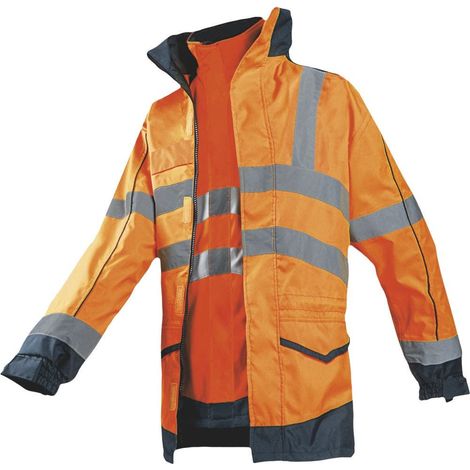Parka orange fluo/marine Anfield- taille M - Sioen