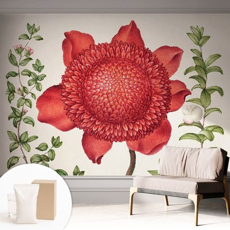 Carta Da Parati - Murale Alla Moda Decorazione - Camera Da Letto - Con Colla Gratuita Eleganza floreale 312x219 cm (1/5)
