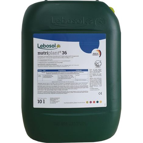 Lebosol nutriplant 36 Flüssigdünger 10 l Spritzdünger Blattdünger Stickstoff (1/2)