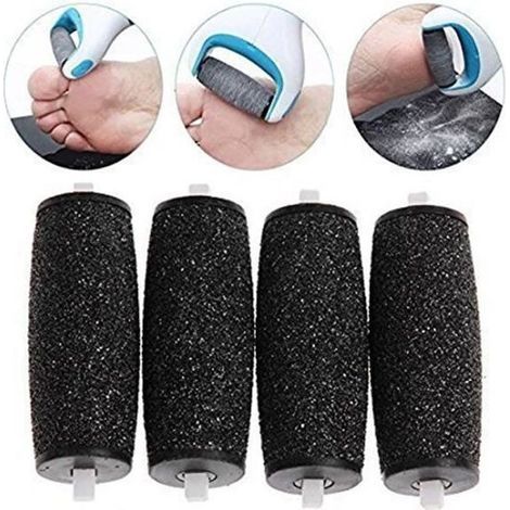 Lot de 4 rouleaux recharge Scholl Velvet Smooth - Générique - Noir - Mixte - Adulte-Ywey