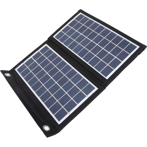 Panneau solaire portable pliable en silicium monocristallin 15 W 5 V, double port USB, résistant à l'eau, chargeur solaire pour usage extérieur (1/5)