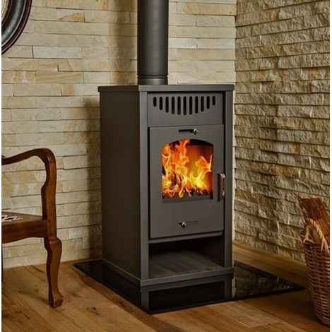 Stufa a legna Victoria Deluxe E da 9,57 kW colore nero (1/4)