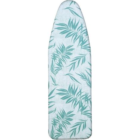 Ineasicer Housse Tables à Repasser 148x55cm, Housse de Planche à Repasser avec Dessus 100% Coton et Rembourrage épais, Facile à Mettre en Place et Résistante aux Brûlures (L, feuilles vertes) (1/4)