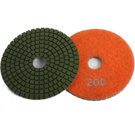 Nass-Schleifpad mit Klettverschluss K 200 / orange / kratzfreier Basis-Schliff 100 mm