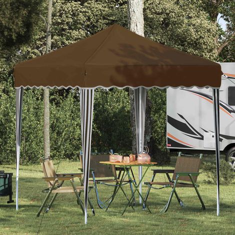 Pop-up Partyzelt Taupe 195 x 195 x 245 cm Oxford-Stoff