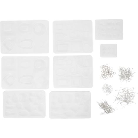 Moule à bijoux DIY 248 pièces pour création de boucles d'oreilles et pendentifs