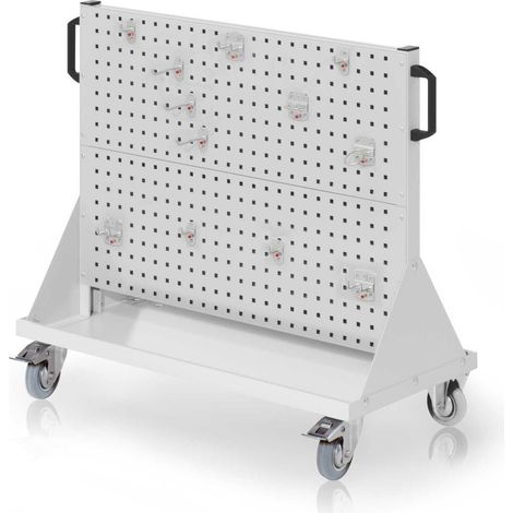 Kappes RasterMobil® Größe 2 - 1000x890x500mm - 4x Lochplatte 16-teilig - lichtgrau