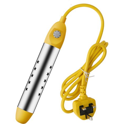Chauffe-eau électrique instantané 2500 W avec arrêt automatique, protection anti-brûlure, acier inoxydable, voyant lumineux, chauffe-eau portable à immersion pour piscine gonflable et baignoire, utili (1/2)
