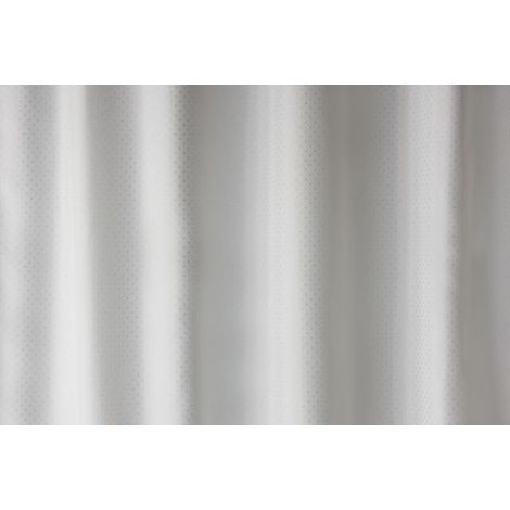 Dusch-/Kabinenvorhang Trevira CS Duschvorhänge Standardmaße BxH 1400 x 2000 mm, 10 Ösen Dekor weiß/silber (1/5)