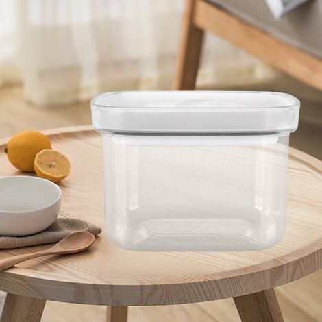 Bocal transparent hermétique, bocal à lait en poudre, bocal alimentaire, boîte de conservation pour céréales, petit format blanc (1/5)