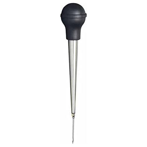 KitchenCraft Tritatutto "Master Class Professional" con bulbo di silicone, argento/nero (1/4)