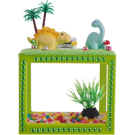 Aquarium pour poissons betta à faire soi-même, mini aquarium en plastique, aquarium transparent, Dinosaur World 2 (1/5)