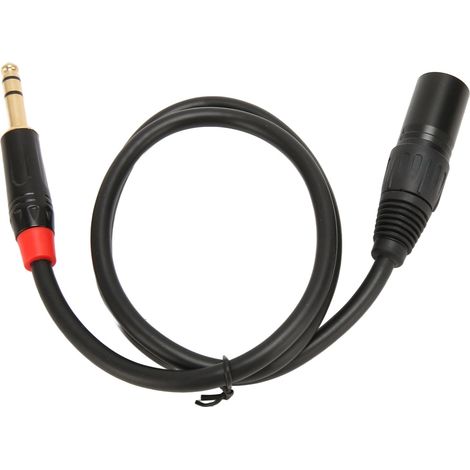 Câble audio 6,35 mm mâle vers XLR mâle 0,75 m – Cordons de connexion pour micro et table de mixage, fiche 1/4 pouce. (1/5)