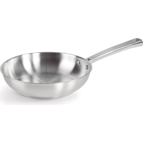 Lacor 45424 Foodie-Padella in Acciaio Inox 18/10, 24 cm, Lega, Grigio (1/4)
