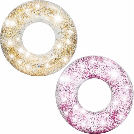 INTEX 56274 Glitzer-Schwimmring rosa
