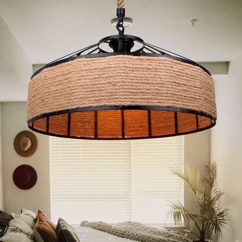 Lampada a Sospensione Moderno Lampadario Forma di Cappello Illuminazione Pendente Regolabile per Sala da Pranzo Soggiorno