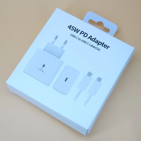 Cargador Rápido 45 W - Adaptador De Viaje Europeo Con Tecnología PD3 0 Y PPS2 0 - Compatible Con iPhone iPad MacBook Switch - 1 Unidad
