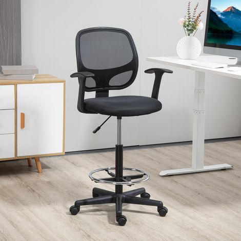 Fauteuil de bureau haut reglable noir mesh OKMYHOME (1/3)