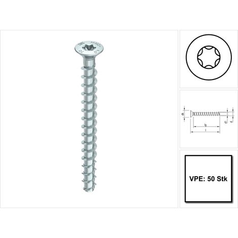 MULTI MONTI HECO 611A TESTA SVASATA ZINCATO  MM. 7.5X120  INSERTO TORX TX40