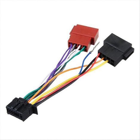 Autoradio Stéréo CD Adaptateur 16 Pin ISO Vers Câble Antenne, Connecteur Femelle pour Autoradio Voiture, Rallonge de Faisceau Électrique (1/5)