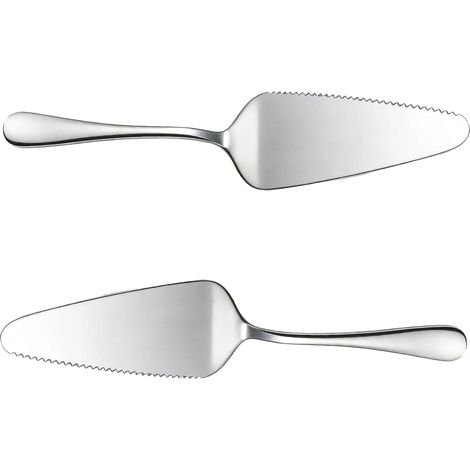 Pelle à Tarte et Gâteau en Acier Inoxydable, Set de Service Dentelé pour Découpe Précise, Spatule à Pizza et Dessert Ergonomique, Idéal pour Mariage, Anniversaire et Cuisine Quotidienne, Argent (1/5)