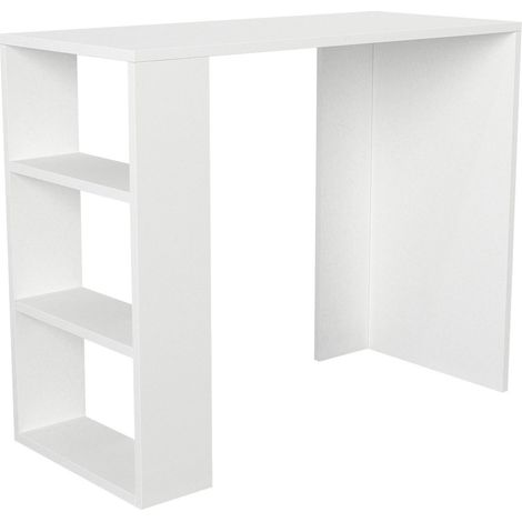 Holzschreibtisch "Netenya" - 90 x 40 x 74 cm - Weiß