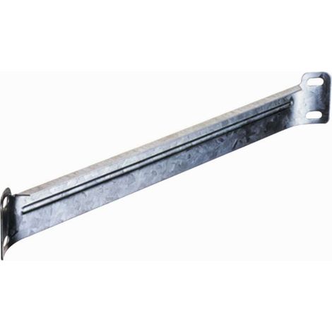 Raidisseur d'angle de lit plat 387mm – Acier pour cadre à lattes – 4 trous oblongs 7x14,5mm – Renfort pour sommier (1/2)