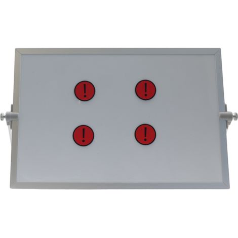 Symbole magnétique Point d'exclamation 3x3 cm rouge (1/2)