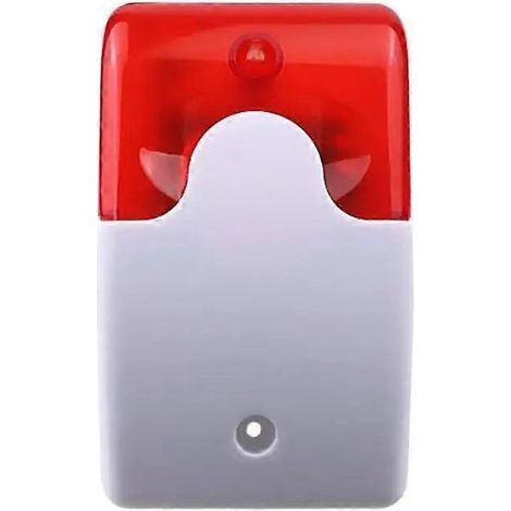 Alarme stroboscopique filaire d'intérieur 12 V/24 V/220 V, avertisseur sonore de sécurité rouge clignotant, 24 V CC (1/4)
