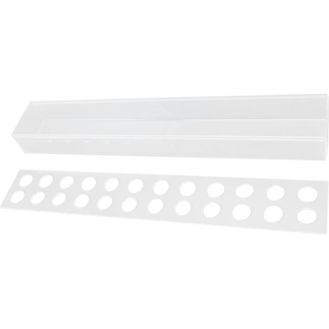 Vase floral rectangulaire en acrylique transparent, long, centre de table, boîte votive avec corde, 24 trous (1/5)