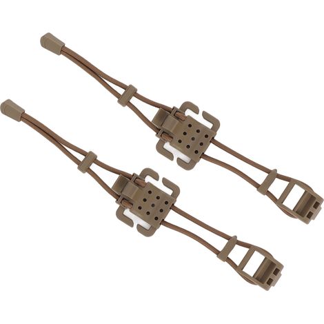 Lot de 2 clips fixation sac à dos MOLLE en plastique boucle élastique mousqueton fermoir sangle corde khaki randonnée (1/5)