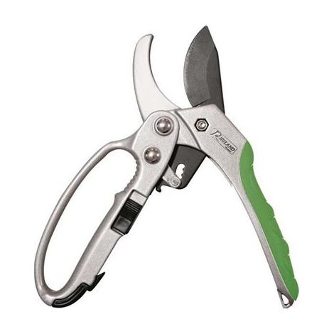 Ribimex – Sécateur à crémaillère 195 mm – Lame en acier au carbone anti-rouille – Contre lame crantée 6 mm – Poignée de protection (1/10)
