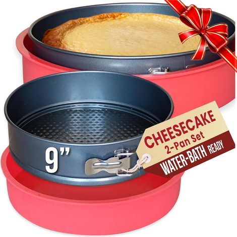 Moule À Gâteau Démontable - 23 Cm - Revêtement Antiadhésif - Manchon En Silicone Étanche - Acier Au Carbone Épaisseur 0,4 Mm - Pour Bain-Marie (1/5)