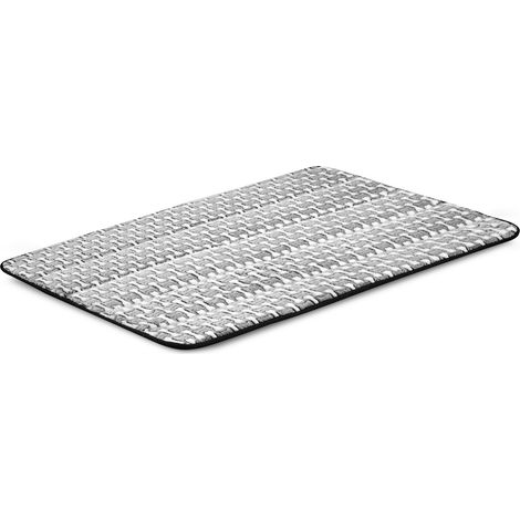 Tappetino antiscivolo per cuccia per cani 120x80 cm in pile a forma di ossa.