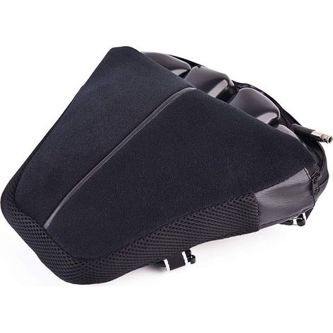 Coussin Selle Moto, Universel Cruiser Siège Air Moto Coussin D'air Moto Compatible avec Sport Touring (M 30,5 x 29,2CM) Noir (1/5)