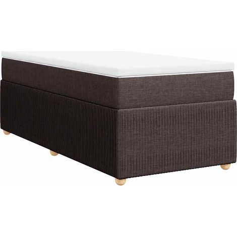 Maison Exclusive - Giroletto a Molle con Materasso Marrone Scuro 100x200cm Tessuto