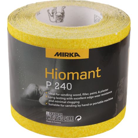 Mirka 115mm Yellow Hiomant Paper 5m Rolls - P240